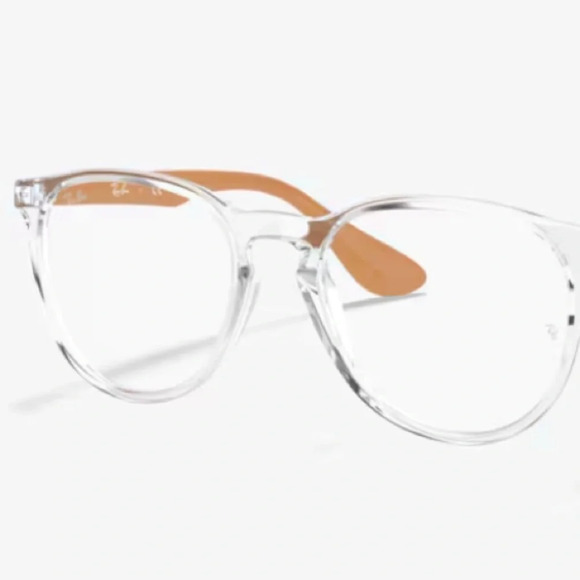 RAY-BAN RB7046 Erika Optics Eyeglasses Frames Case Cloth. Transparent NWT - Picture 1 of 10